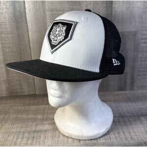 Detroit Tigers New Era Mesh SnapBack Baseball Cap Black White Home Plate Logo